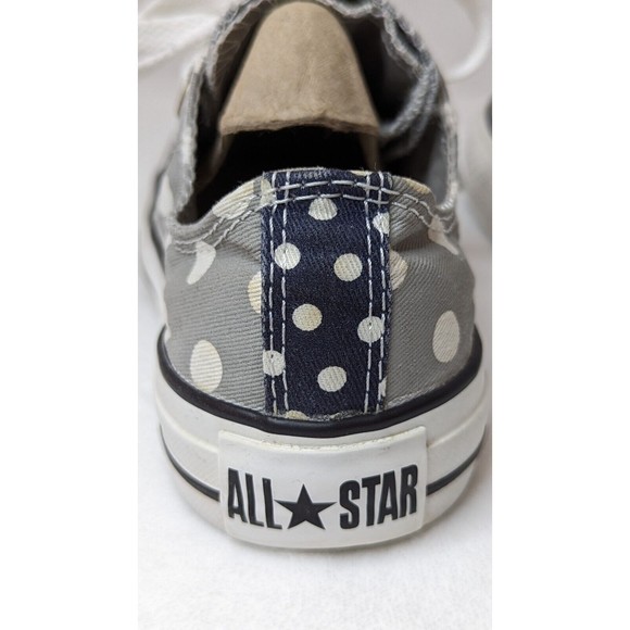 Converse All*Star  530105F Gray/Blue Polka Dot Double Tongue Shoes Women’s (6) - Picture 2 of 16